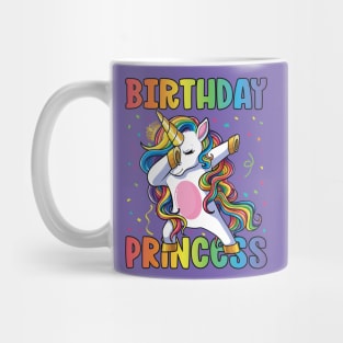 Birthday Princess Shirt Dabbing Unicorn Girl Mug